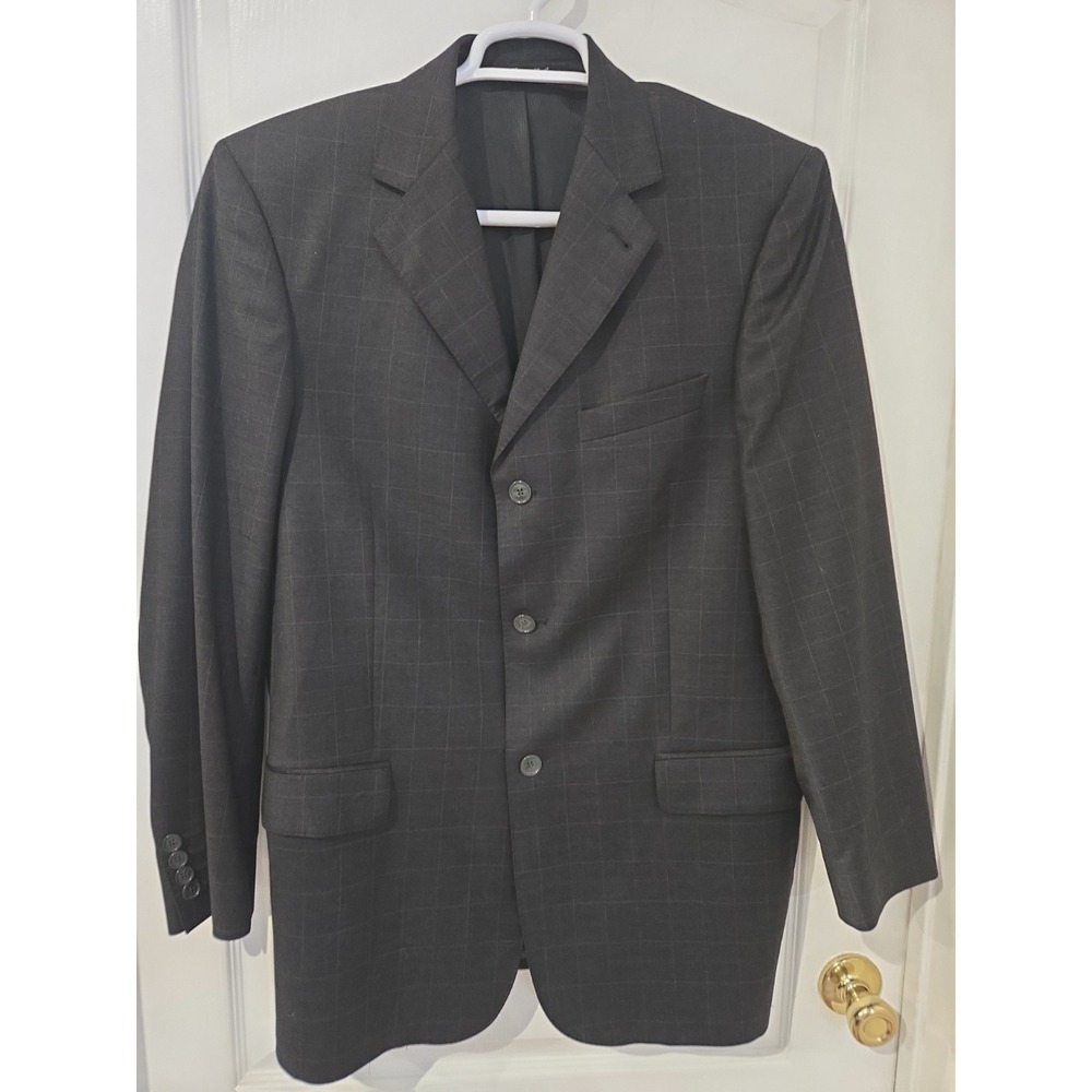 Classics By Zanetti Super 120 Wool 50L, US 40L Blazer Jacket Made Italy Charcoal
